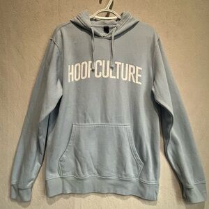 Hoop Culture Basketball Gray Hoodie Sweatshirt Sz M Blue By District